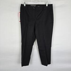 Hilary Radley Crop Pants Women's 8 Black Slim Leg Sits at Waist NWT